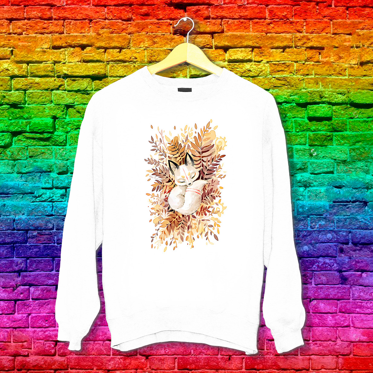 Світшот з принтом Лисиця біла Push IT