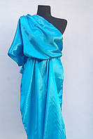 Греческая тога, хитон греческий для костюма греческого бога, римского воина голубой, 70 см. х 225 см.