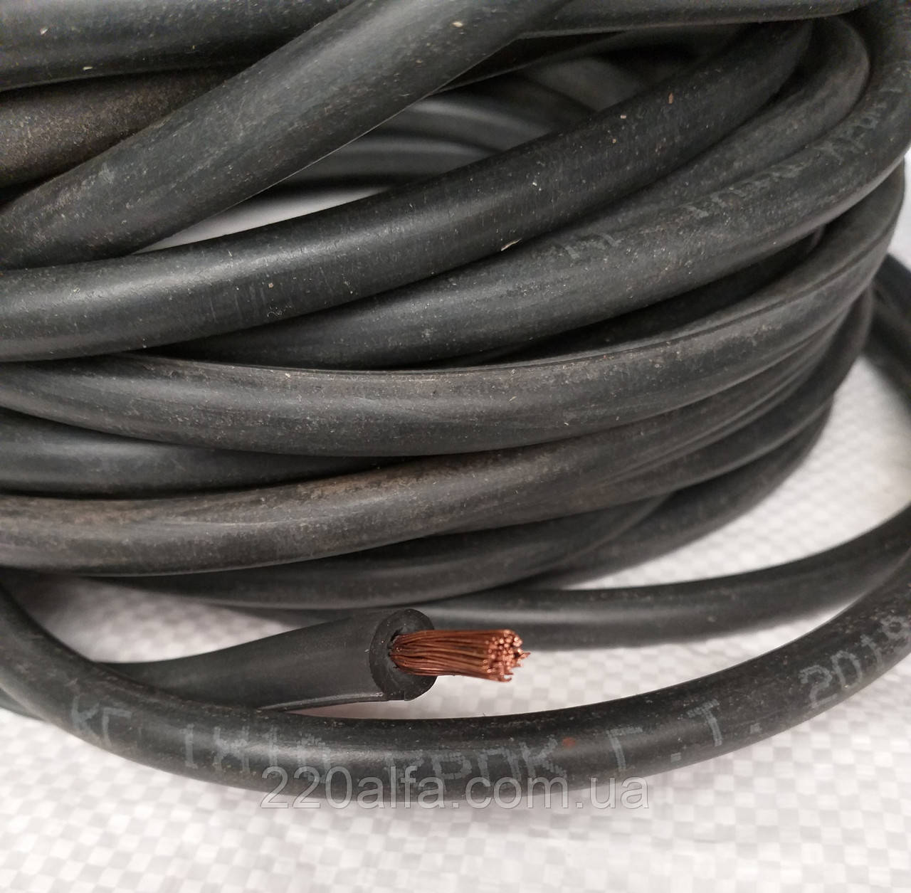 Зварювальний кабель мідний КГ (кабель гнучкий) 1*10 в гумі 1х10 повноцінний КРОК