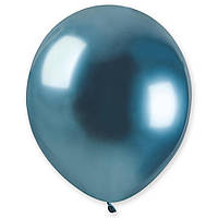 Латексный шар 5"(13см) Хром синий (shiny blue), GEMAR (Италия)