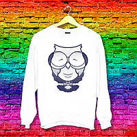 Світшот з принтом Совеня сірий Push IT