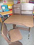 Дитяча парта BAMBI HB-2071-04-14 парта растишка з поличками, регулюється нахил стільниці, фото 2