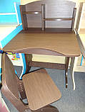 Дитяча парта BAMBI HB-2071-04-14 парта растишка з поличками, регулюється нахил стільниці, фото 7