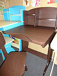 Дитяча парта BAMBI HB-2071-04-14 парта растишка з поличками, регулюється нахил стільниці, фото 8