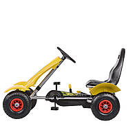 Дитячий карток Bambi M 1450-6 Жовтий | Педальна машинка веломобіль (машинка для картингу), фото 4
