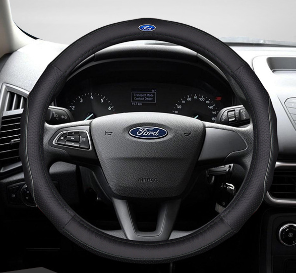 Чохол оплетка на кермо шкіряний для автомобіля з логотипом Ford натуральна шкіра