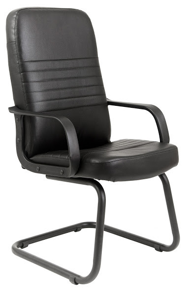 Крісло офісне Пріус СF підлокітники пластик шкірозамінник Неаполь-20 (Richman ТМ)