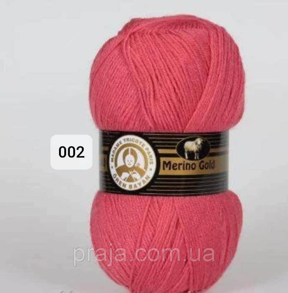 Madame tricote Merino Gold - 002 яскравий корал