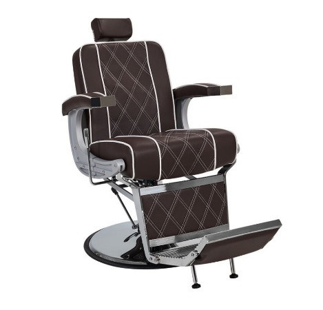 Крісло перукарське для barbershop Valencia lux / Валенсія Люкс Коричневе (Krasa ProfTM)