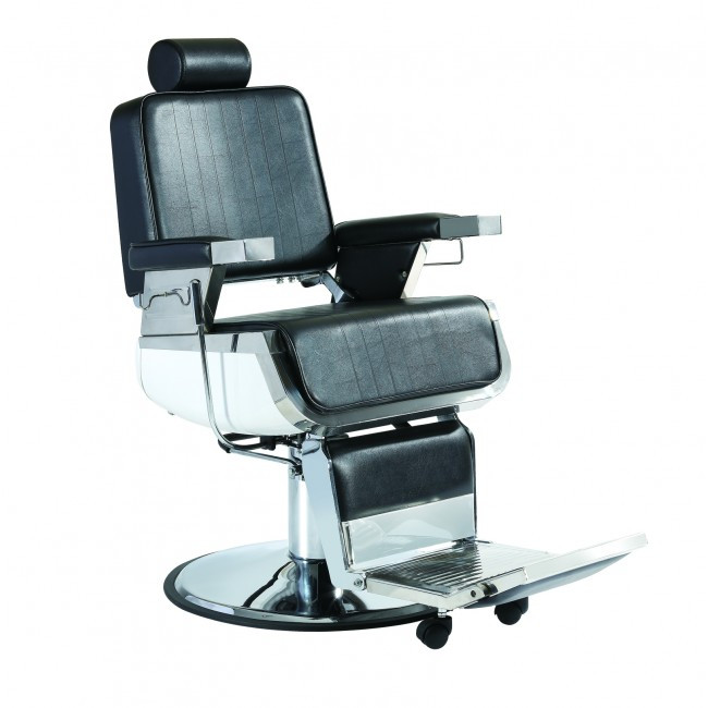 Крісло перукарське для barbershop Elegant pro/Елегант про Чорне (Krasa ProfTM)