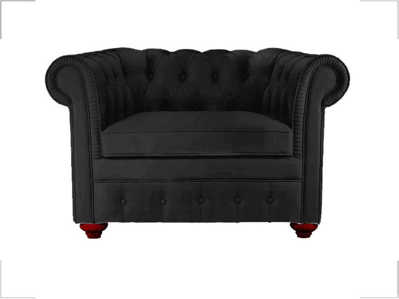 Крісло офісне Куїн екошкіра чорна (Діал ТМ)