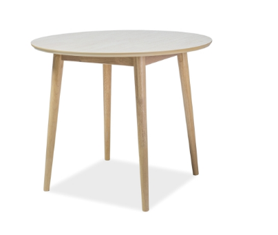 Стіл обідній Nelson дерево Дуб, стільниця МДФ/Натуральний шпон Медовий Дуб Ø 90 (Signal ТМ)