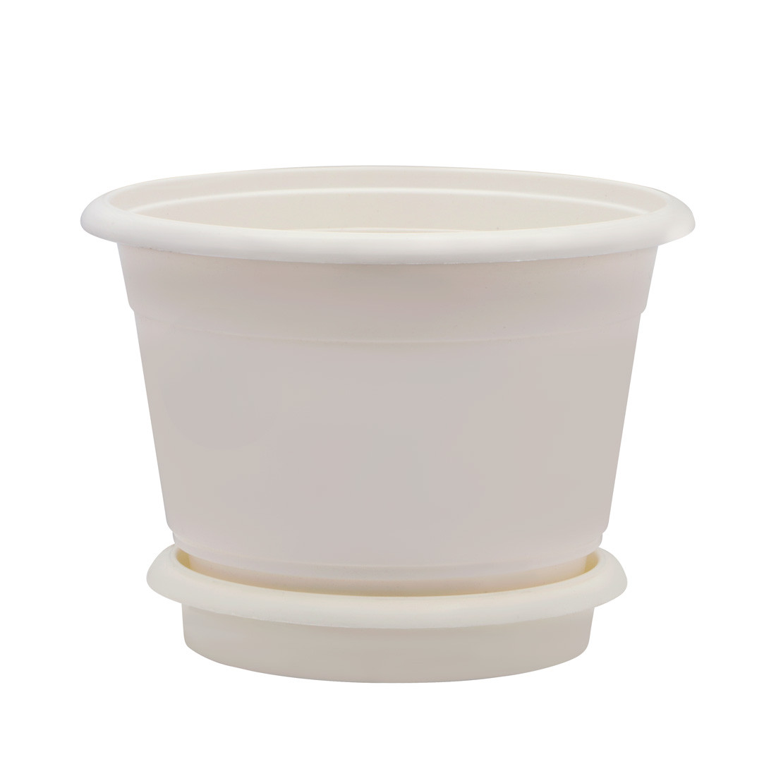Горщик для квітів D=20 см білий Юніпласт