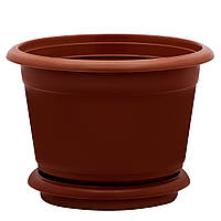 Горщик для квітів D=30 см коричневий Юніпласт