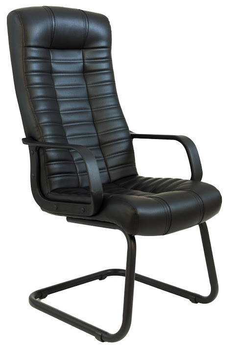 Крісло офісне Атлант СF підлокітники пластик шкірозамінник Флай-2230 (Richman ТМ)