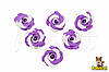 Квіти Троянди фіолетово-білі з фоамирана 3,5 см 10 шт/уп