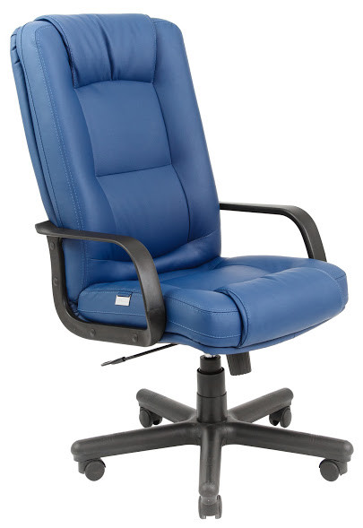 Крісло офісне Альберто підлокітники пластик механізм Tilt шкірозамінник Neapol-22 (Richman ТМ)