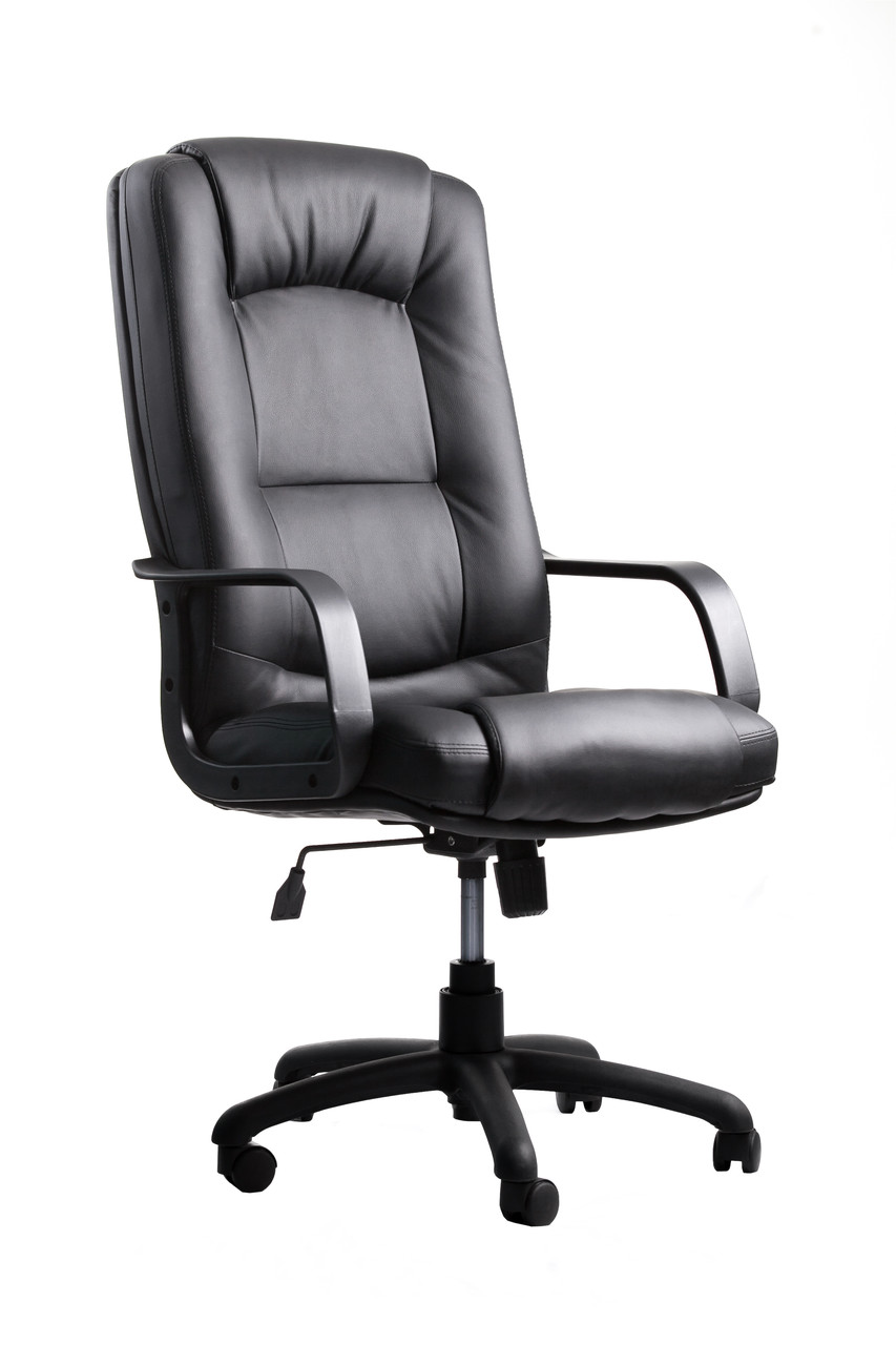 Крісло офісне Альберто підлокітники пластик механізм Tilt шкірозамінник Neapol-20 (Richman ТМ)