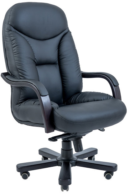 Крісло керівника Максимус підлокітники Люкс Венге механізм Anyfix, шкірозамінник Флай-2230 (Richman ТМ)