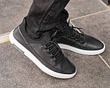 Чоловічі чорні кросівки з натуральної шкіри, чоловічі чорні кросівки з натуральної шкіри, фото 6