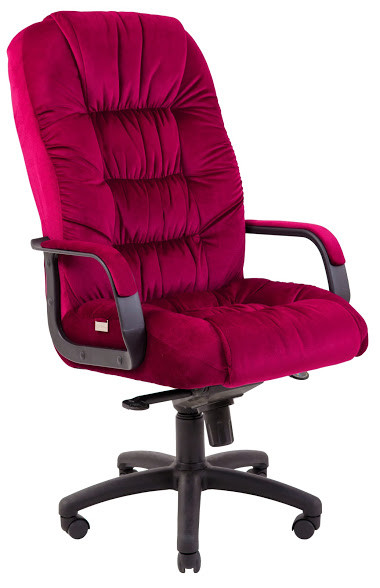 Крісло офісне Річард пластик підлокітники рич механізм Tilt тканина Пурпурова (Richman ТМ)