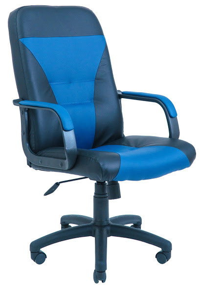 Крісло офісне Сієста пластик підлокітники рич механізм Tilt екошкіра Флай-2230/2227 (Richman ТМ)