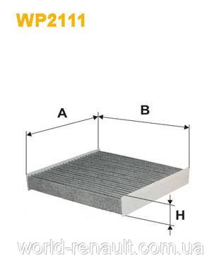 WIX WP2111 — Фільтр салону вугільний на Рено Логан 2, Сандеро 2