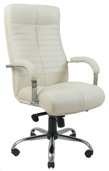 Крісло офісне Оріон хром підлокітники пластина механізм Tilt шкірозамінник Флай-2200 (Richman ТМ)