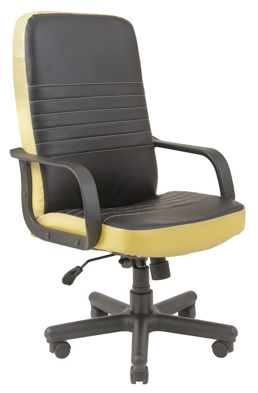 Крісло офісне Пріус підлокітники пластик механізм Tilt шкірозамінник Флай-2230/2201 (Richman ТМ)