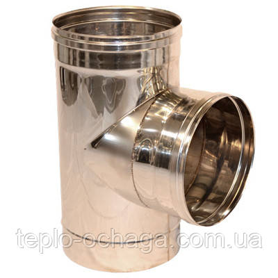 Трійник 90 неіржавка AISI 321 Версія Люкс