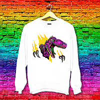 Свитшот с принтом Динозавр фиолетовый Push IT