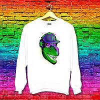 Світшот з принтом Динозавр в бейсболці Push IT