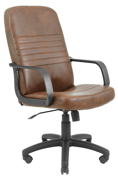 Крісло офісне Пріус підлокітники пластик механізм Tilt шкірозамінник Неаполь-77 (Richman ТМ)