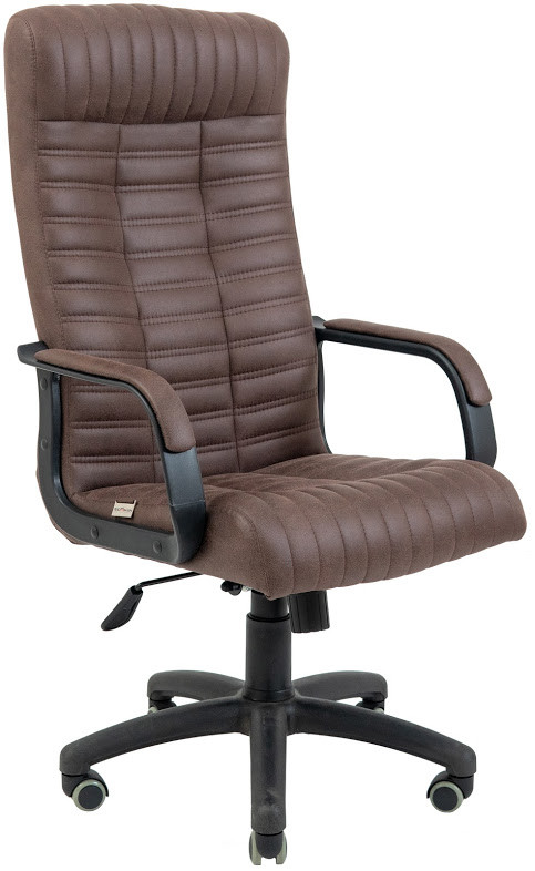 Крісло офісне Прованс пластик підлокітники рич-елемент Tilt тканина замшева Амелі браун (Richman ТМ)