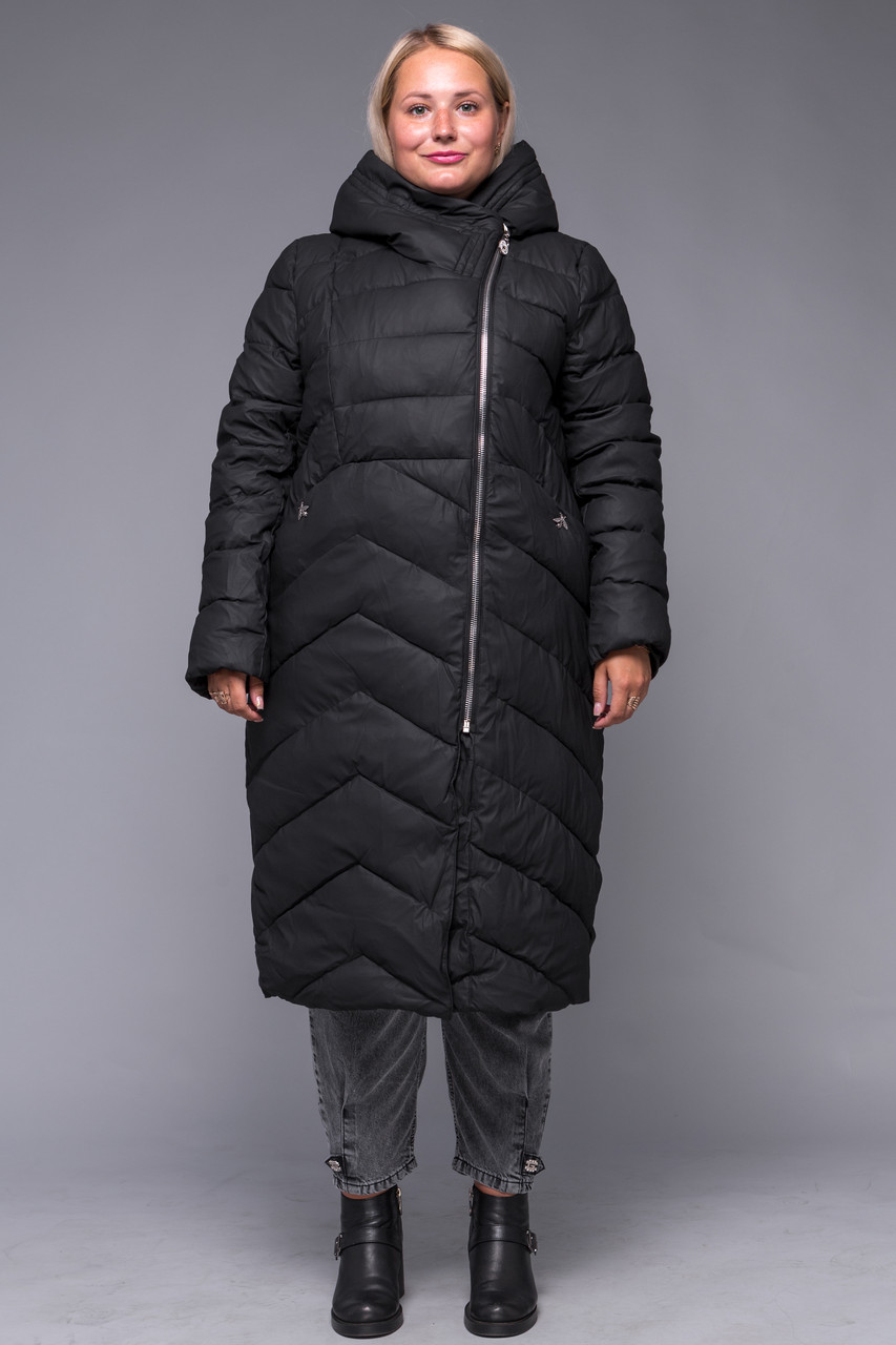 Жіночий пуховик ZLLY (Zilanliya) Чорний Size+