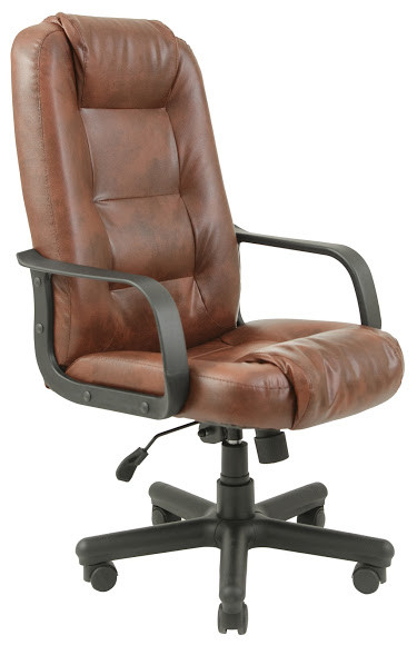 Крісло офісне Челсі підлокітники пластик механізм Tilt шкірозамінник Неаполь-77 (Richman ТМ)