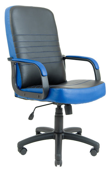 Крісло офісне Пріус пластик підлокітники рич механізм Tilt екошкіра Неаполь-22/06 (Richman ТМ)