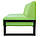 Диван офісний Квадро полуторний каркас метал шкірозамінник Zeus Deluxe Light Green, 120х75х85 см (Richman ТМ), фото 3
