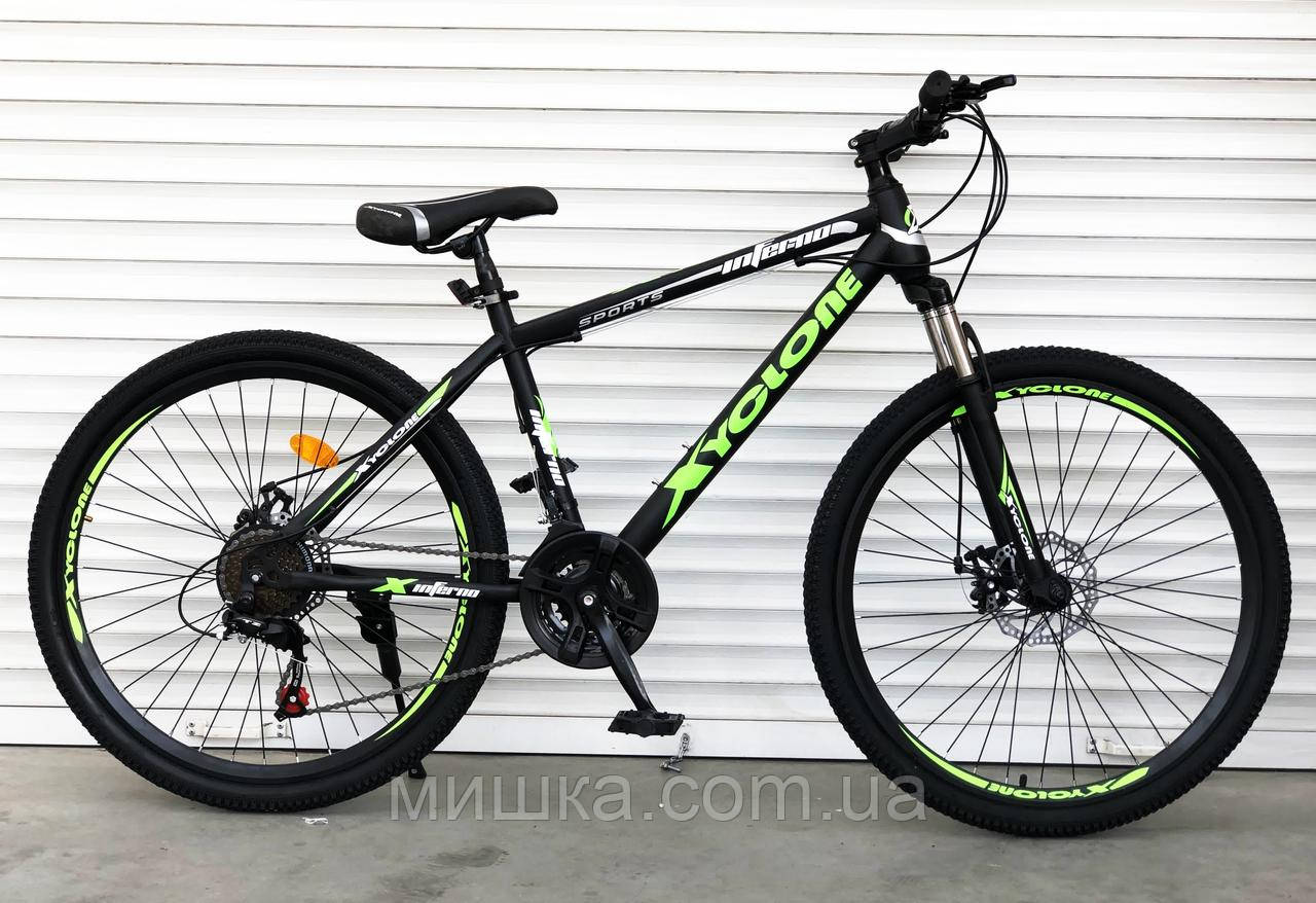 Велосипед гірський TopRider-801, колеса 26", рама 17", 21 швидкість Салатовий, фото 1