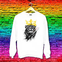 Світшот з принтом Лев у короні Push IT