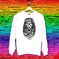 Світшот з принтом Лев з дредами Push IT