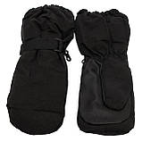 Дитячі лижні рукавиці, розмір 13, чорний, плащівка, фліс, синтепон (517168), фото 2