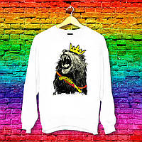 Світшот з принтом Лев у короні і з пістолетом Push IT