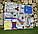 Бізіборд Великий, Дошка для розвитку, Бізікуб, Іграшки Монтессорі, 50*65 синьо-жовто-червоний, фото 7