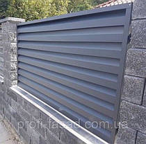 Алюміній 0,6 мм Паркан жалюзі Ексклюзив 7016 антрацит, фото 5