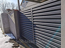 Алюміній 0,6 мм Паркан жалюзі Ексклюзив 7016 антрацит, фото 4