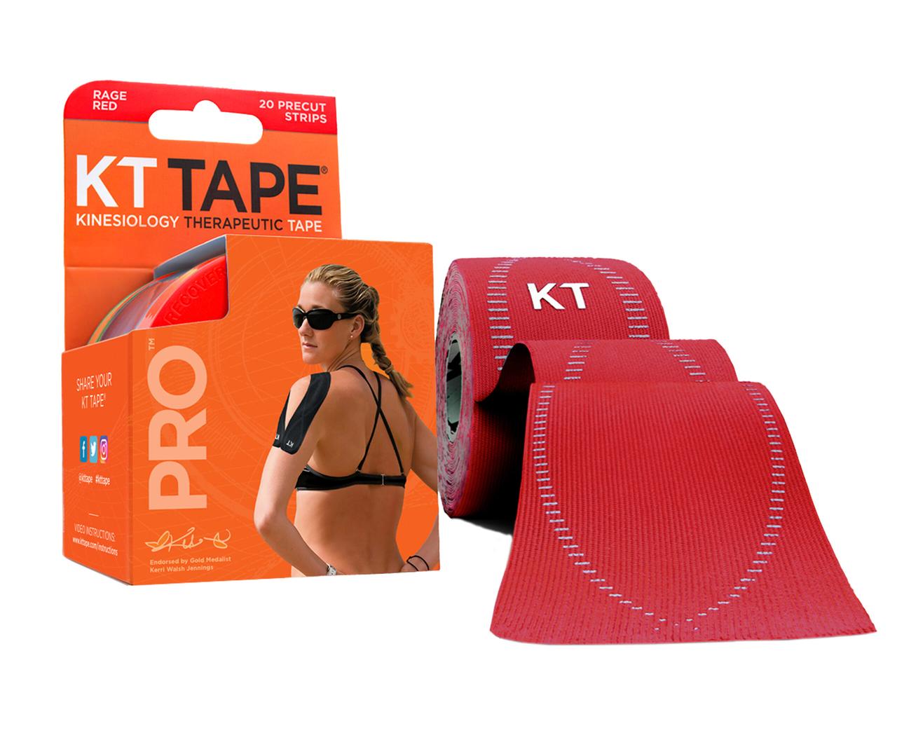 Кинезио тейп Kt Tape Pro Synthetic Precut 5см х 5м (Червоний)