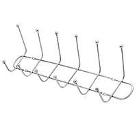 Вішалка настінна на 6 гачків хромована DF008-6