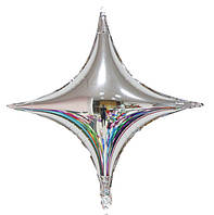 Куля зірка чотирикутна срібна 26" (Китай)