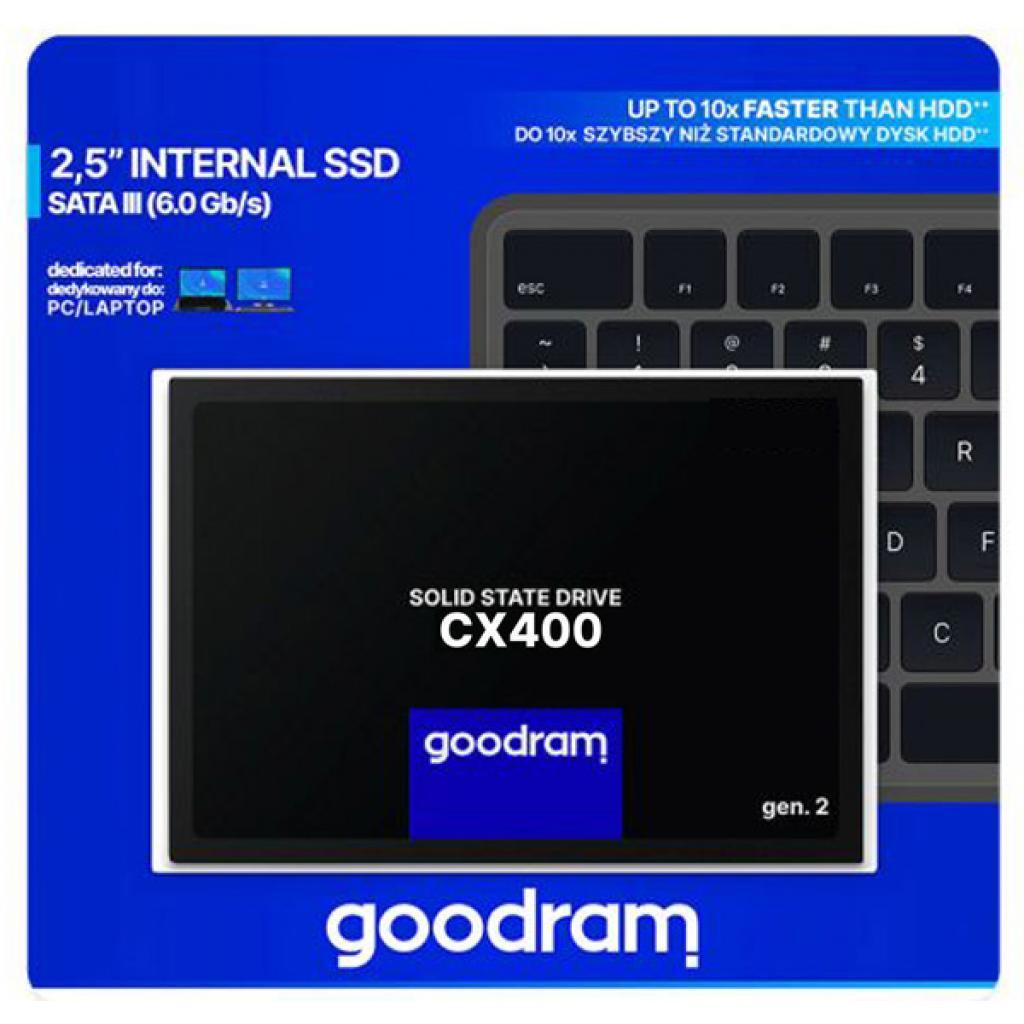 Накопичувач SSD GoodRam CX400 Gen.2 256 GB SATA III 3D TLC NAND (SSDPR-CX400-256-G2)